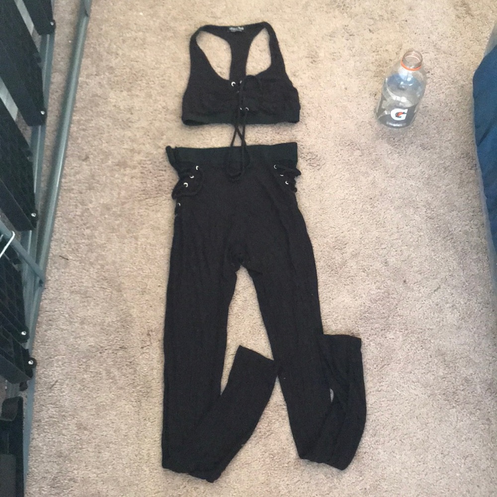 All black matching set